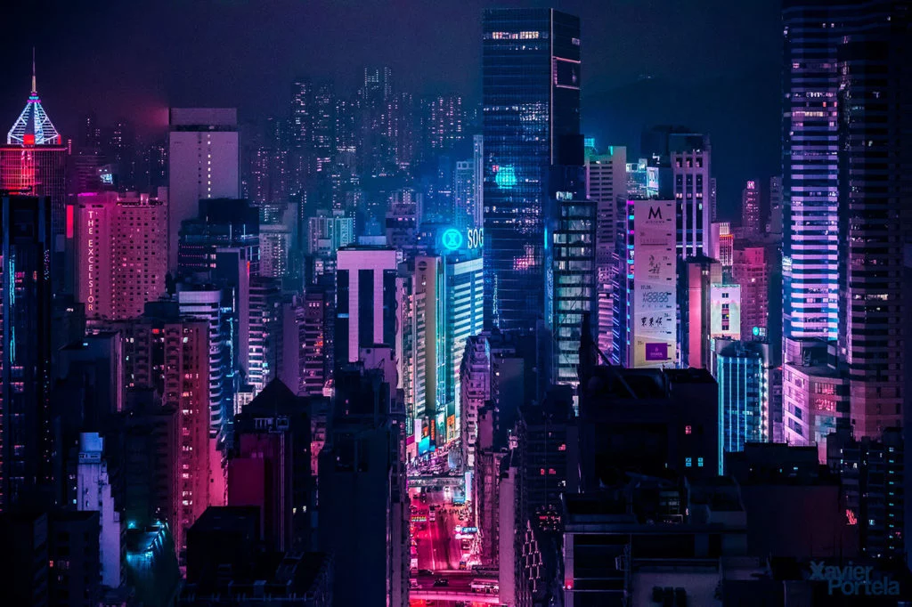 Xavier Portela villes néon