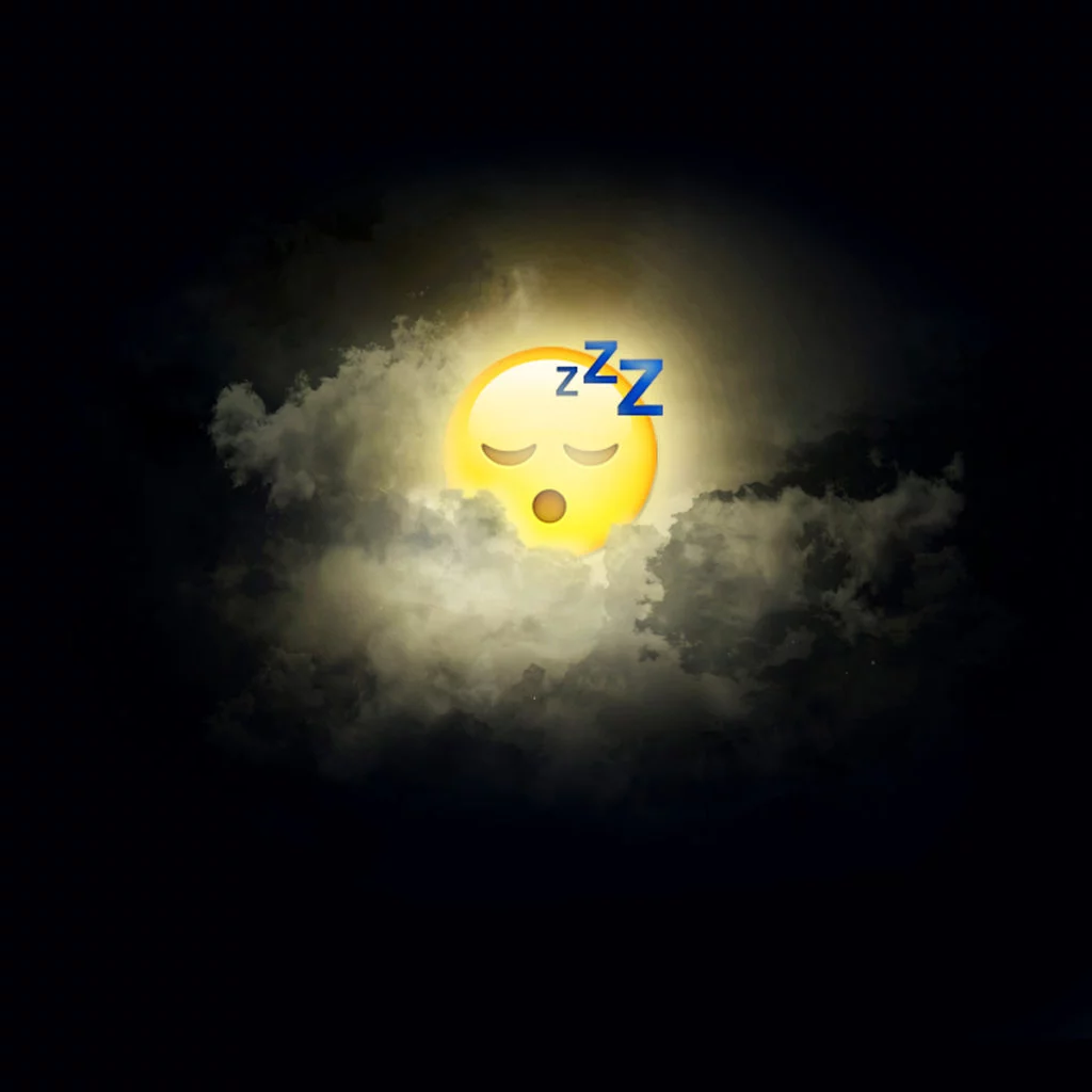 Smiley lune qui dort par 360Brain