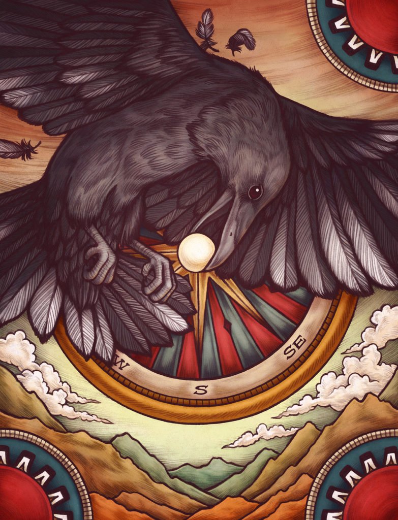 bestiaire illustré corbeaux