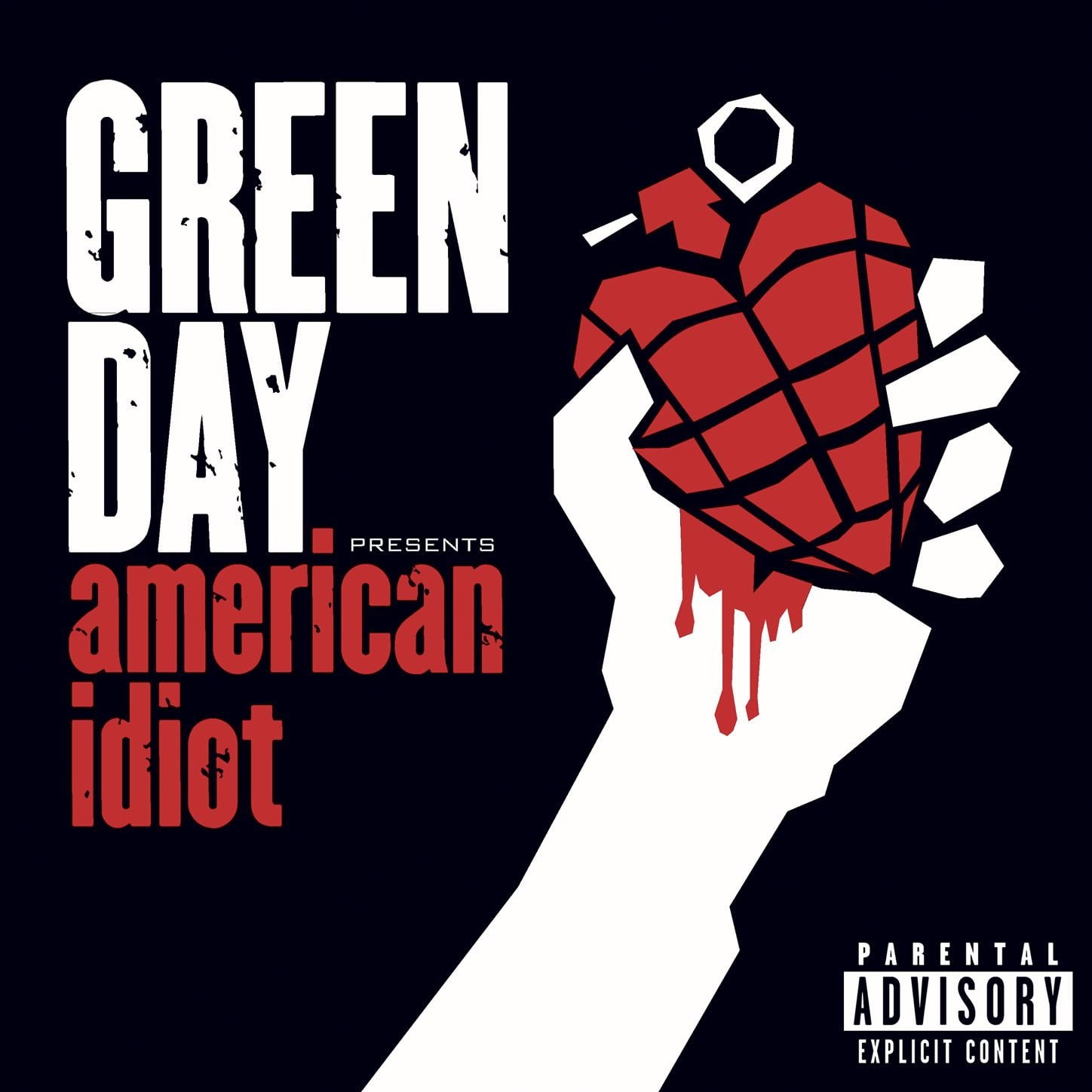 Pochette de l’album American Idiot de Green Day, sorti en 2004