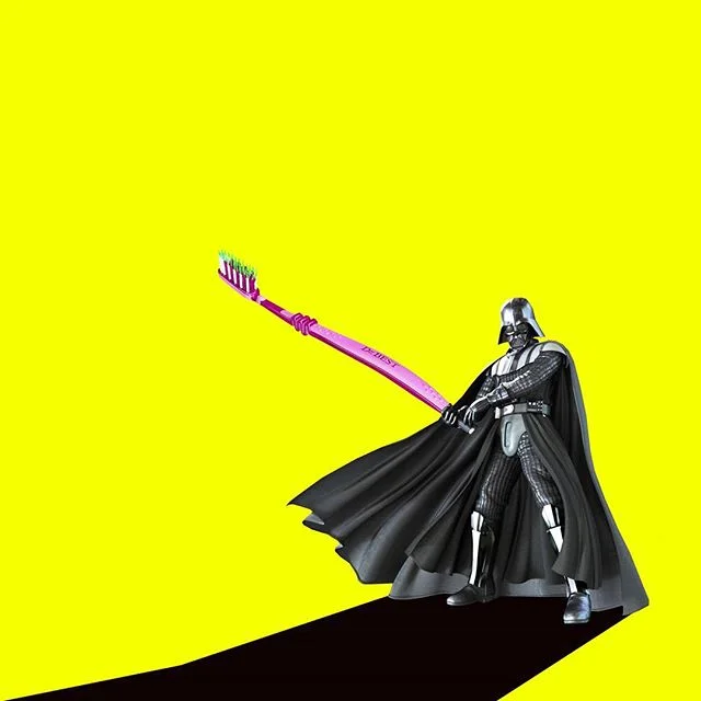 star wars dark vador brosse a dent
