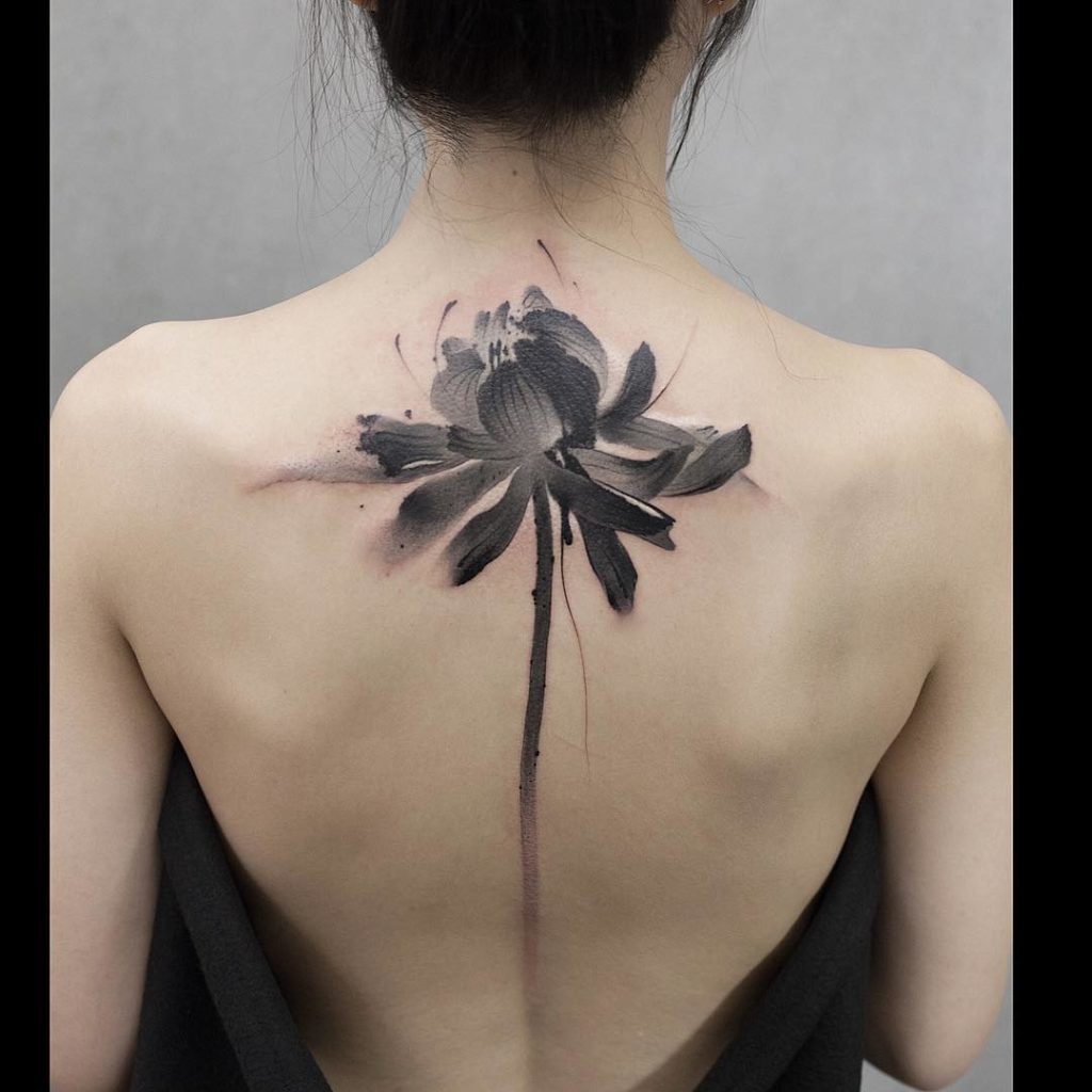 flower estampe tatoo