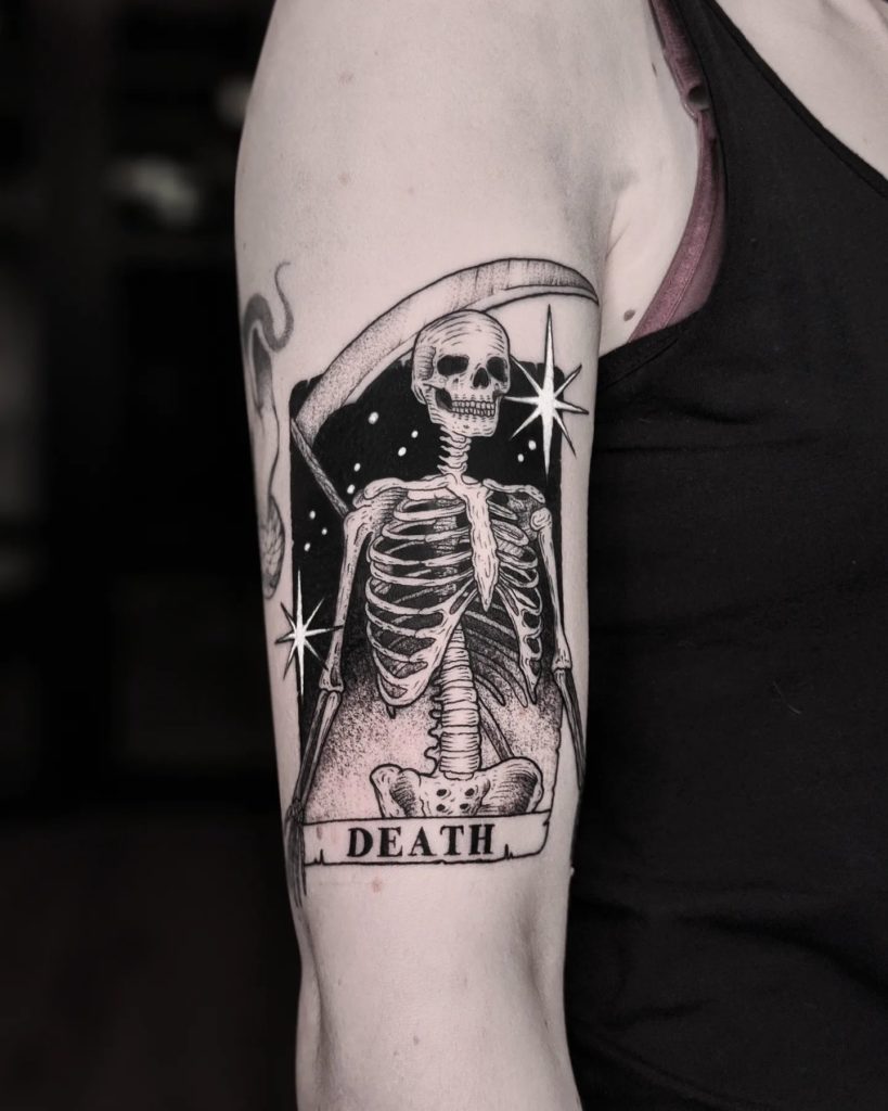 tatouage squelette death