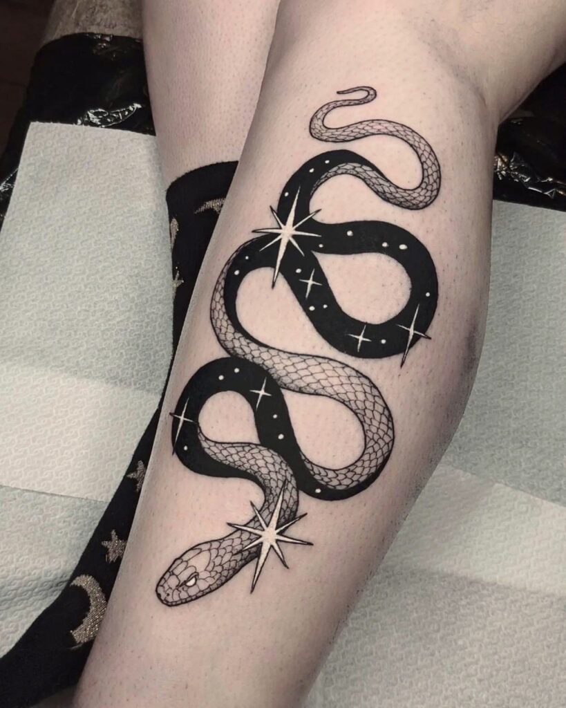 tatouage serpent espace