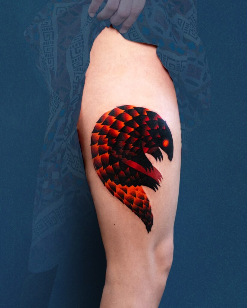 tatouage pangolin