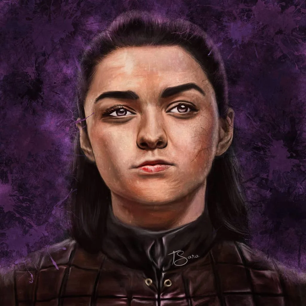 Les peintures digitales de Tolgahan Sara Maisie Williams