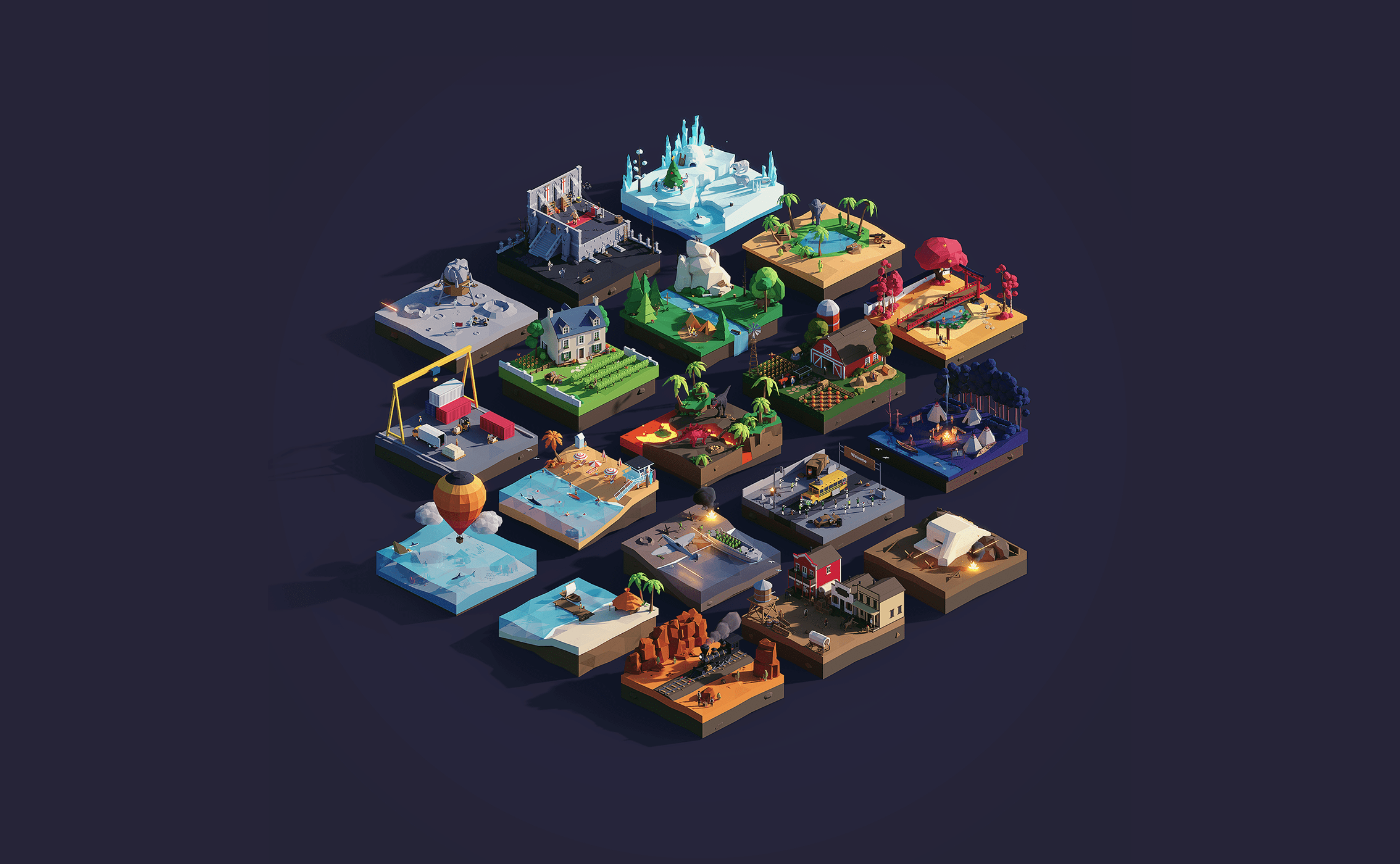 Les mondes en Low Poly de Pavel Novák