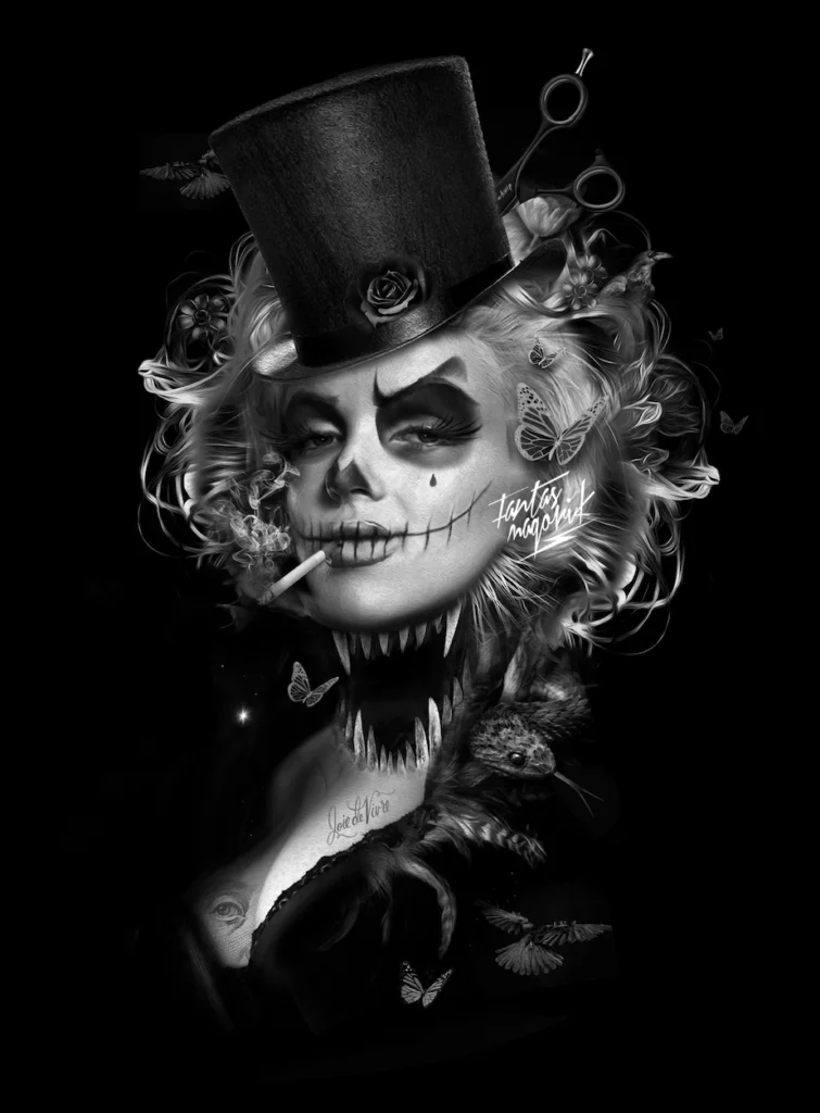 Les illustrations Fantasmagorique de Obery Nicolas  -Marylin Monroe