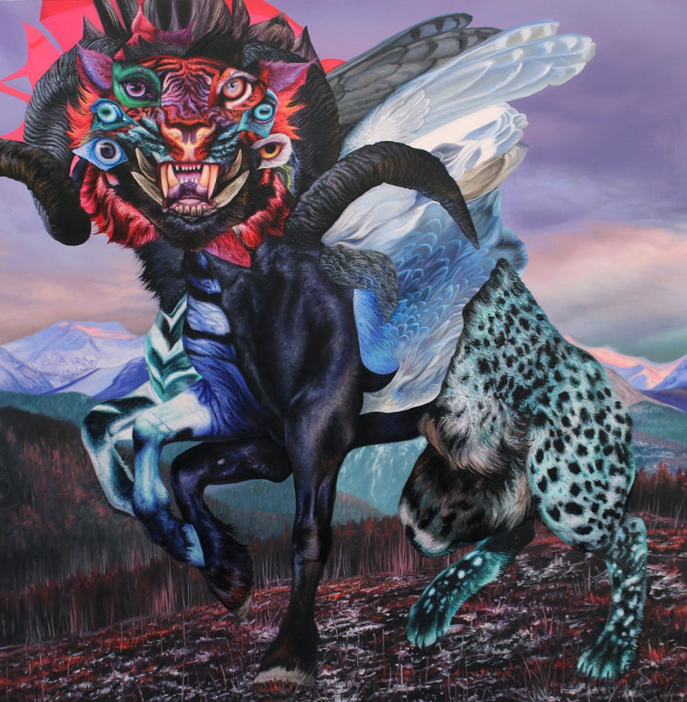 Harbinger – Angela Gram peinture animal hybride