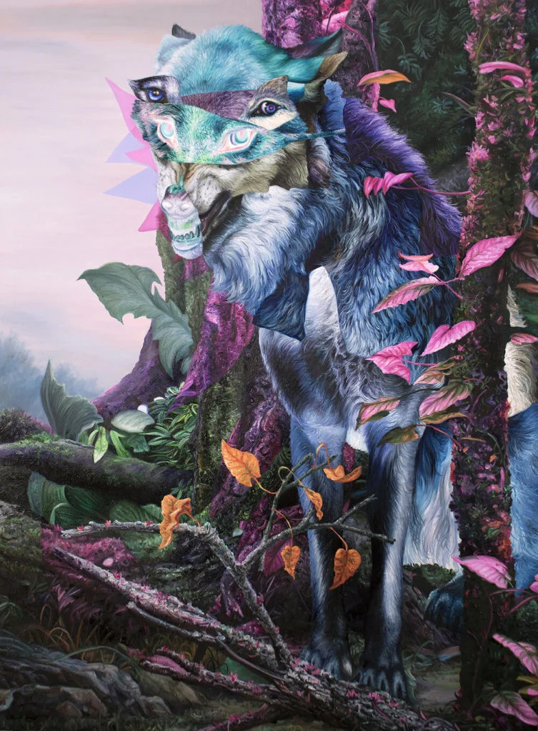 Canis Latrans – Angela Gram peinture animal hybride