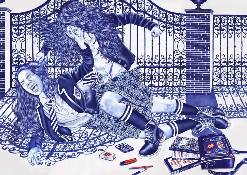 Les dessins aux stylos à billes par Helena Hauss