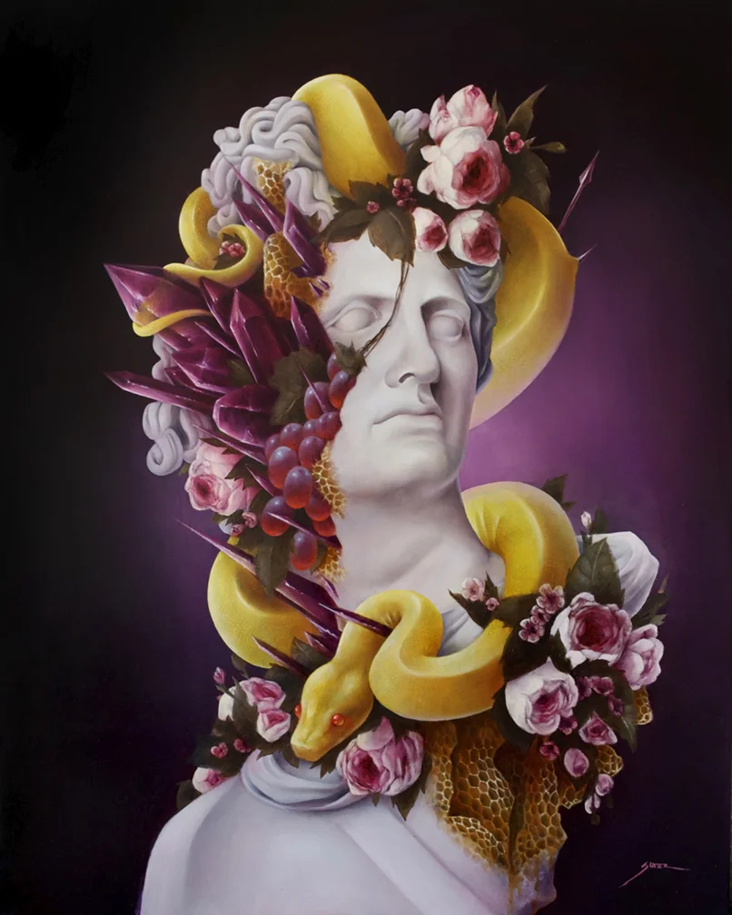 Apollo – Bennett Slater peinture classique futuriste