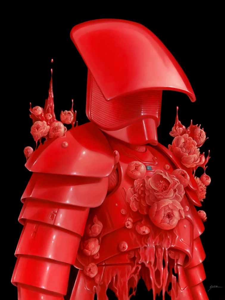Knight of Red – Bennett Slater peinture classique futuriste