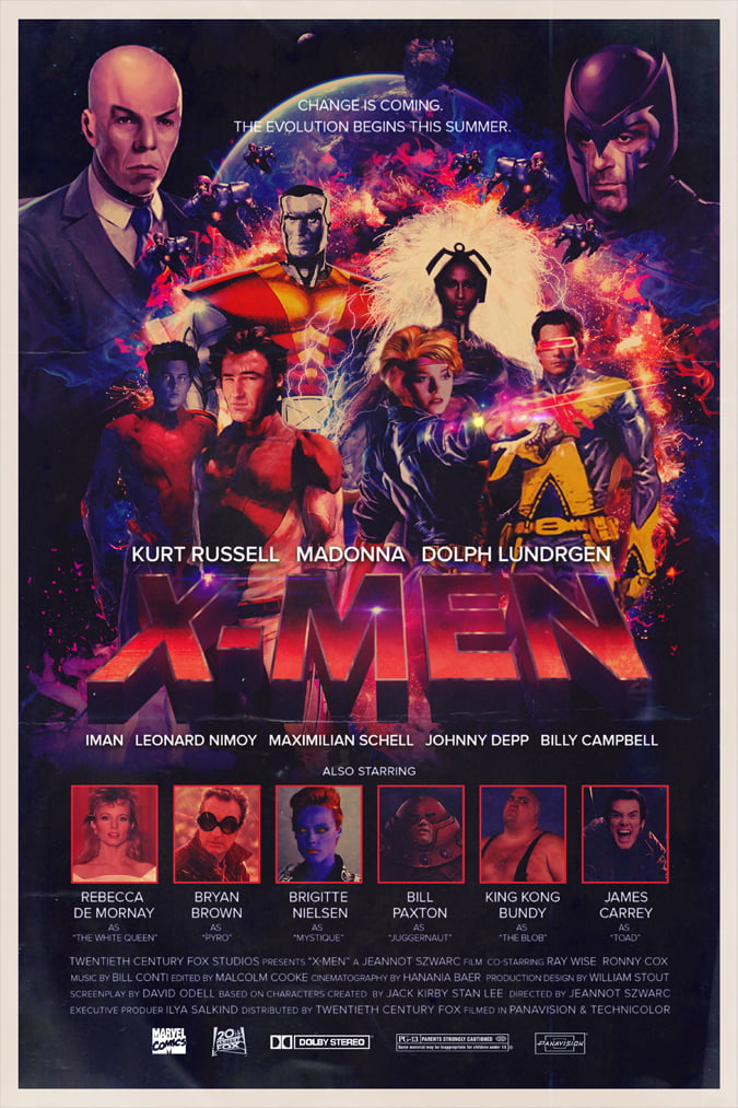 kurt russell, madonna et dolph lundrgen dans le film x-men