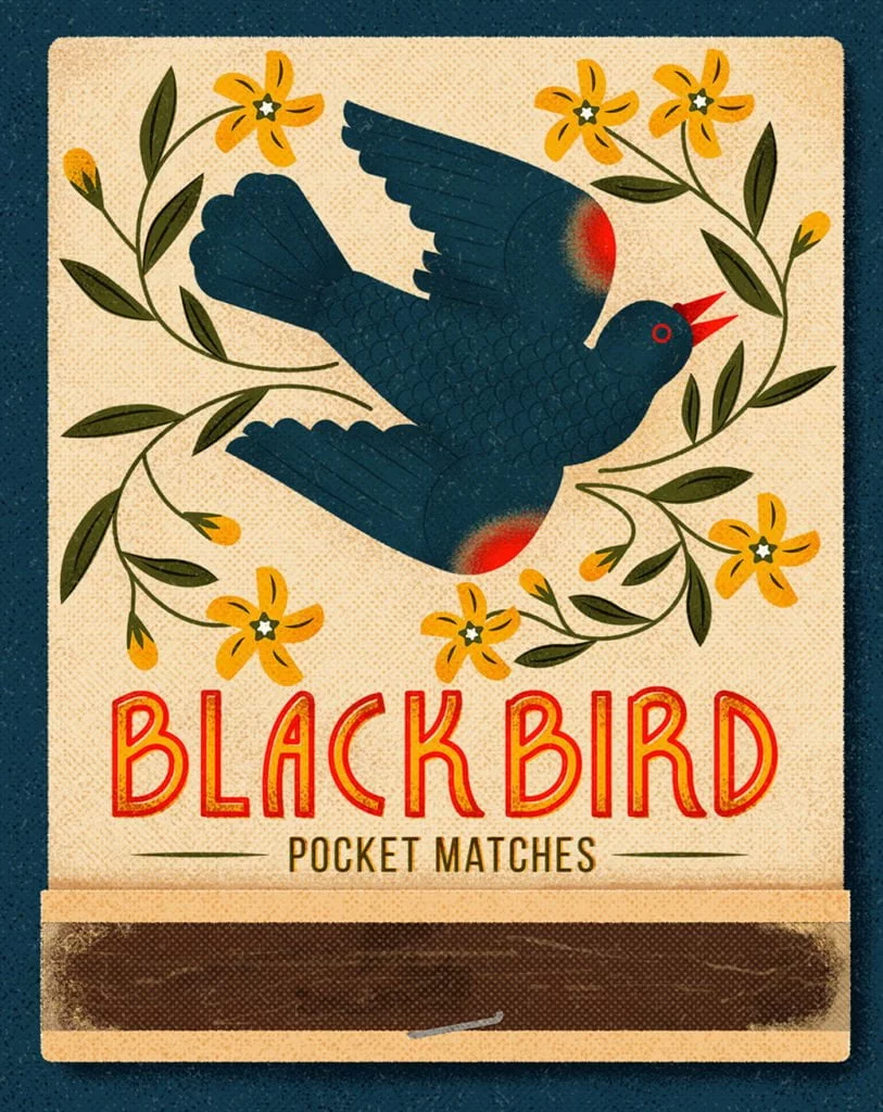 Black Bird Pocket Matches