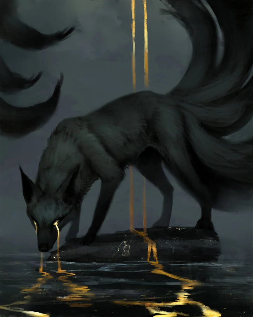 Les illustrations noir et or par Jade Merien