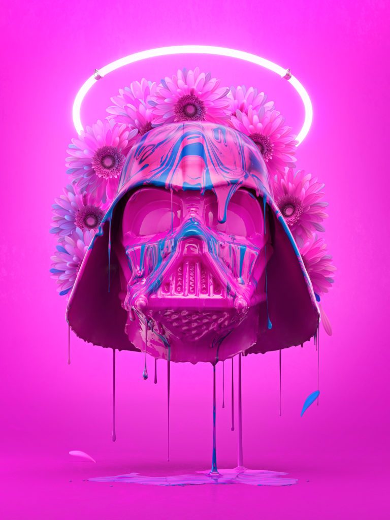 dark vador rose et bleu