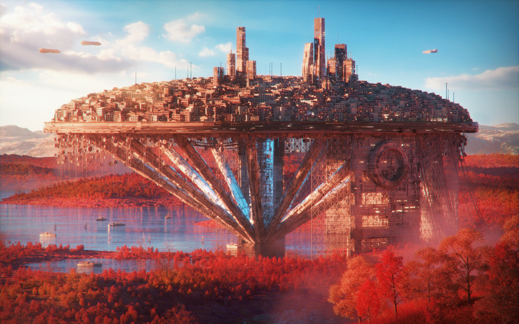 Les concepts de villes futuristes par Inward