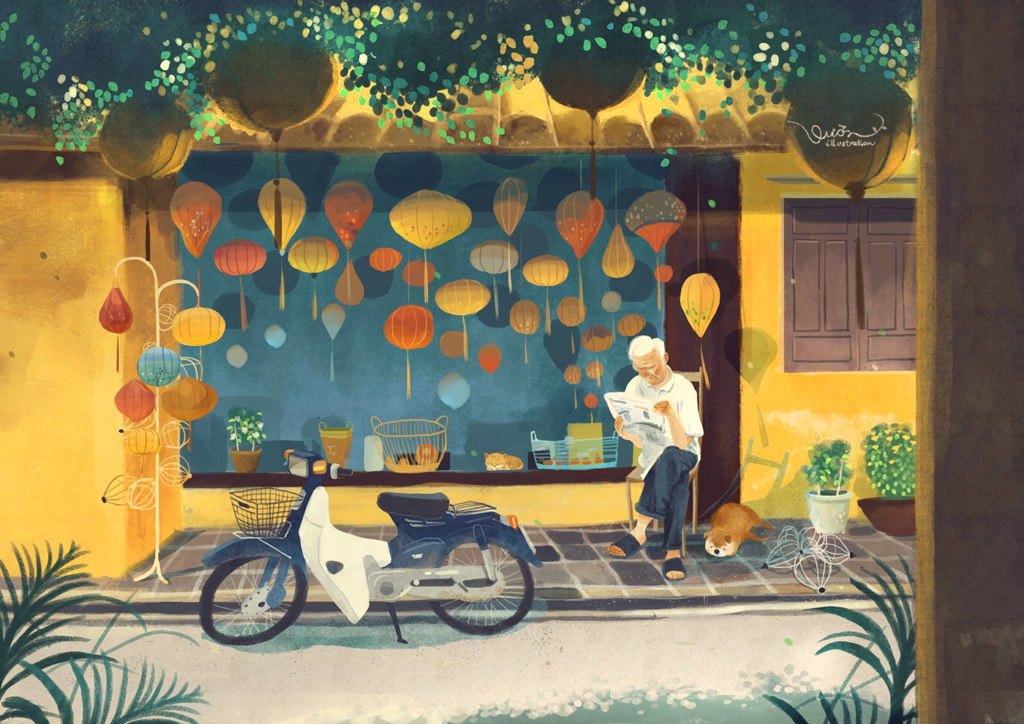 Les apaisantes illustrations par Vuon