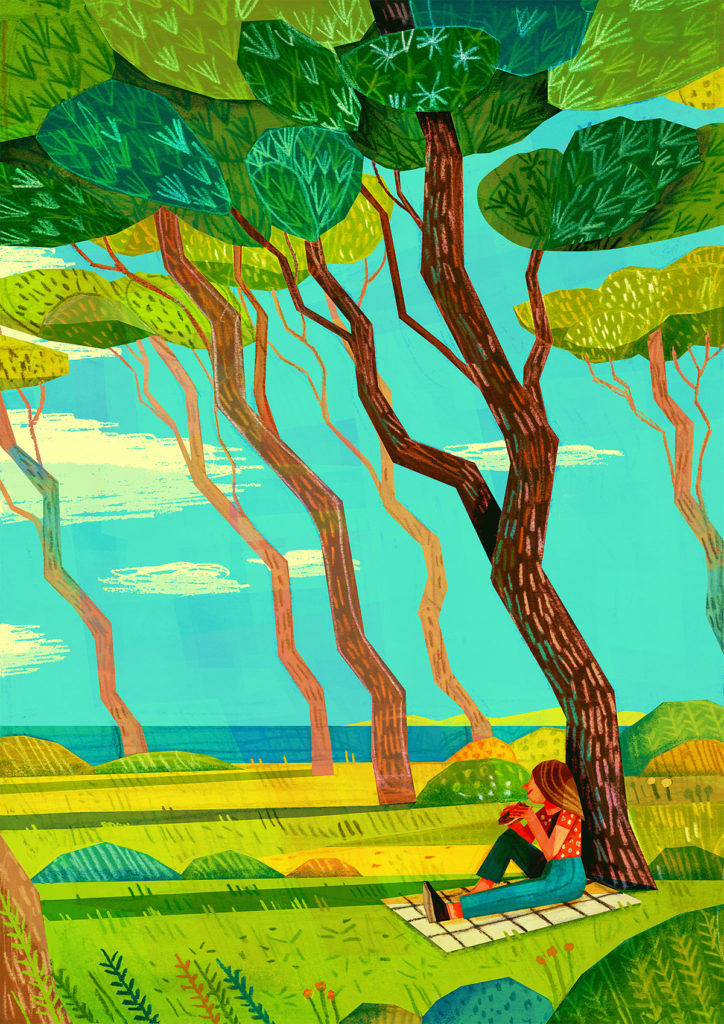Carlotta Notaro under the pines