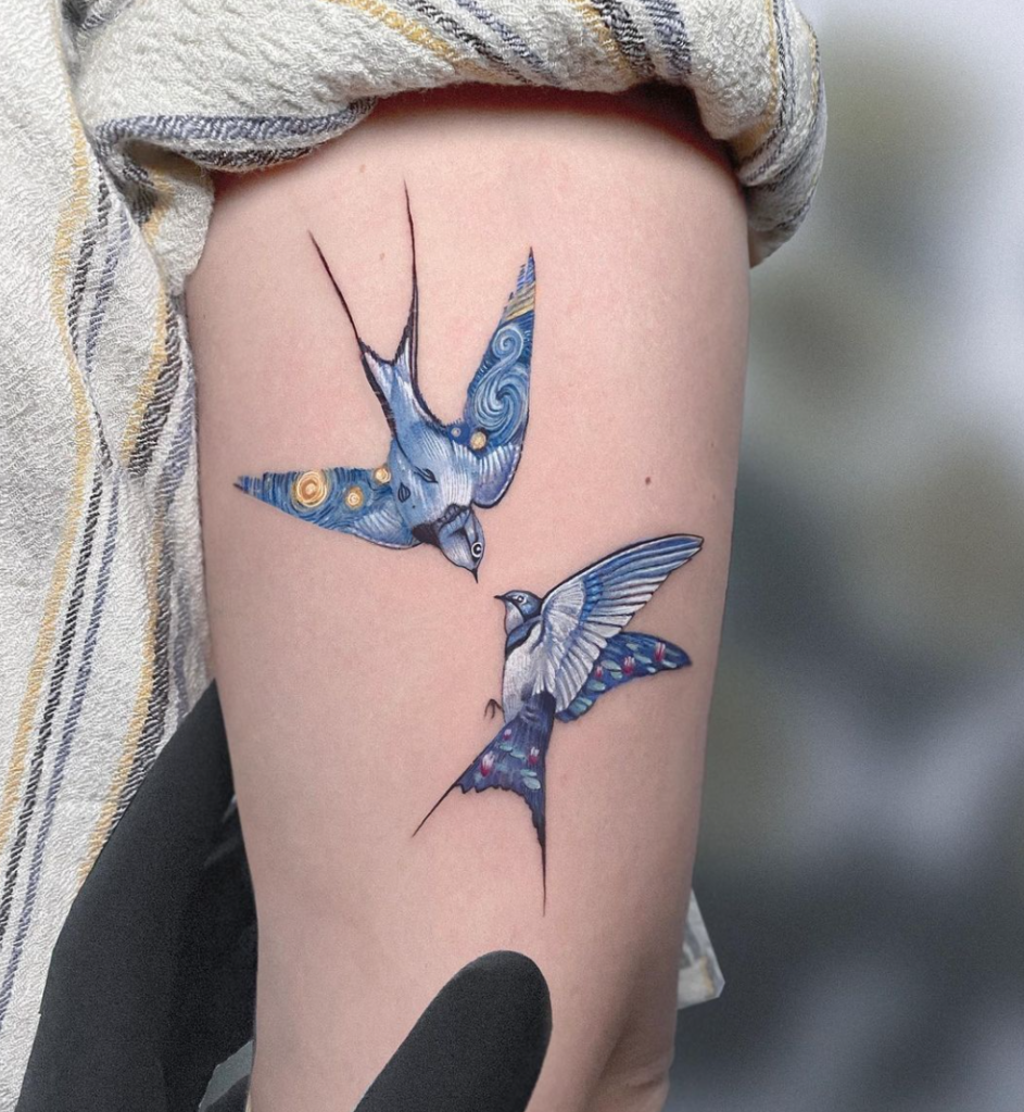 Van Gogh & Monet tatouage