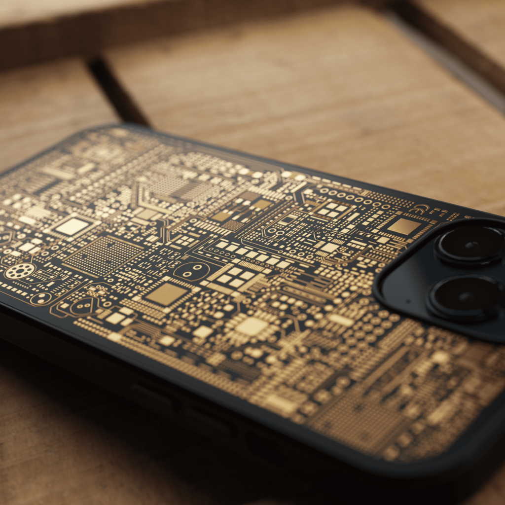 Gold-plated Circuit Board iPhone Case