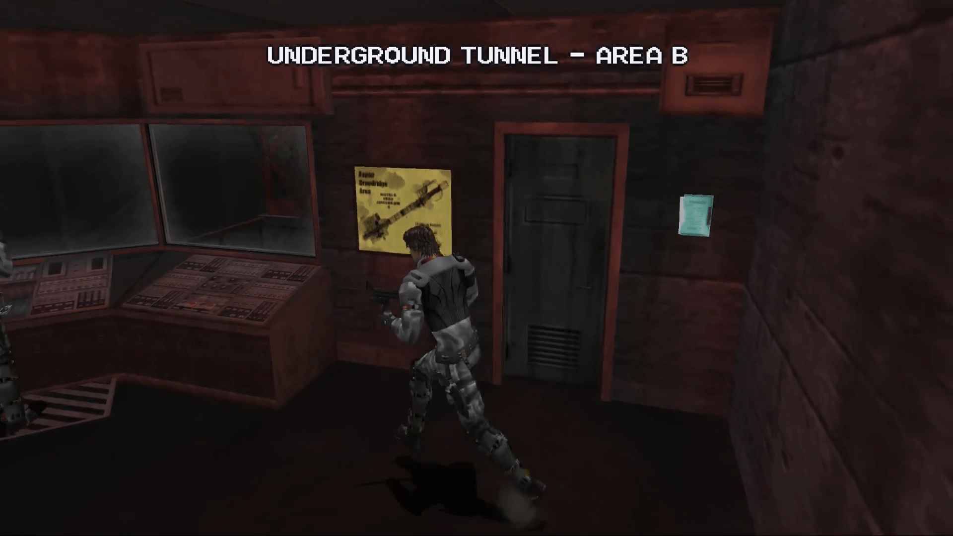 Salle de contrôle du tunnel souterrain dans Extermination sur PS2