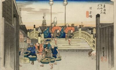 Nihonbashi à Edo au début du Tōkaidō par Utagawa Hiroshige