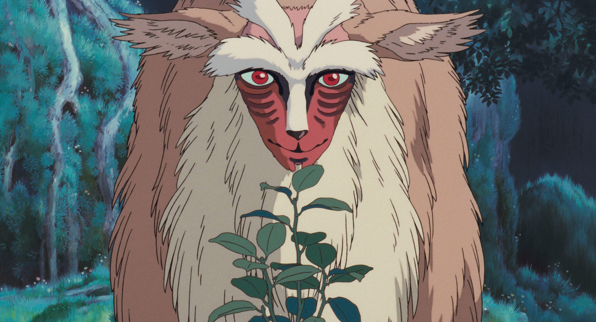 Le Dieu-Cerf au visage humain dans la forêt de Princesse Mononoké