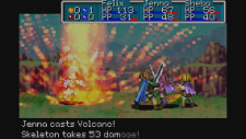 Jenna lance la Psynergie Volcano en combat dans Golden Sun L’Âge perdu